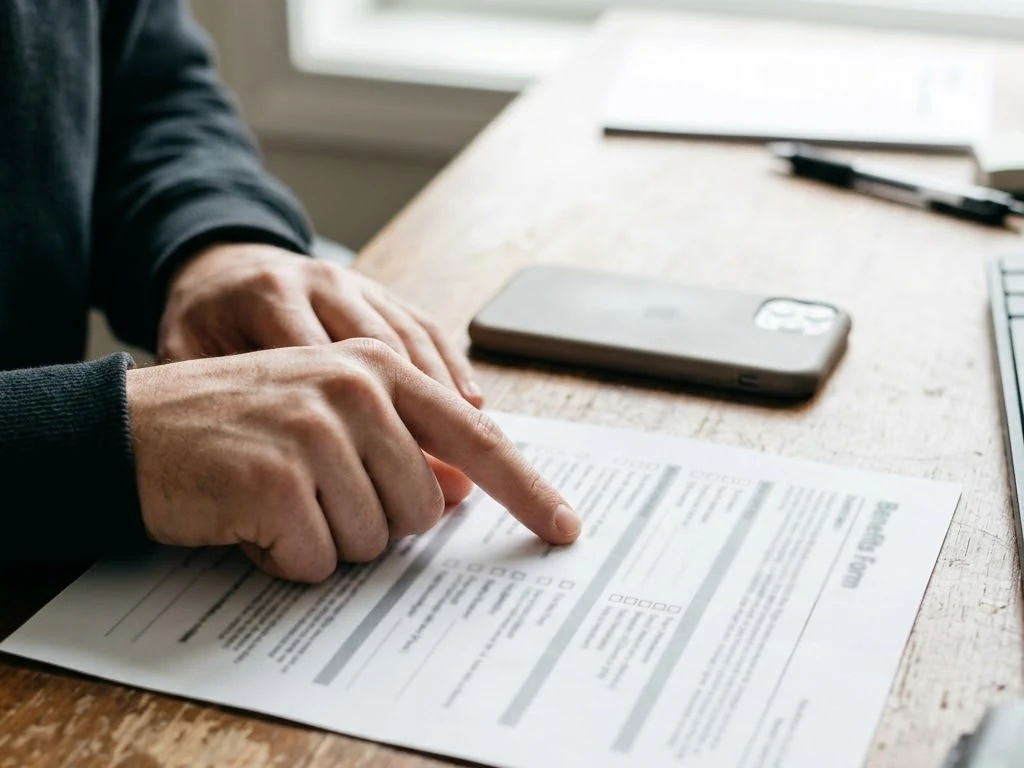 Benefits paperwork checked for a referral requirement