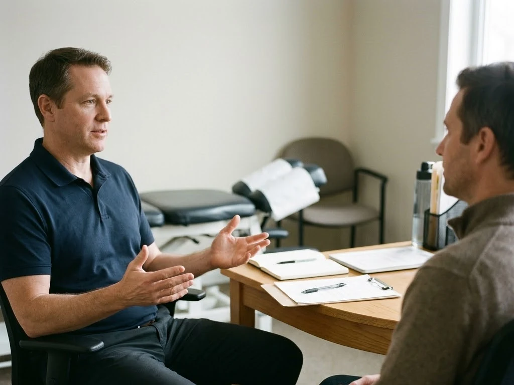 Technique options being talked through before any treatment begins