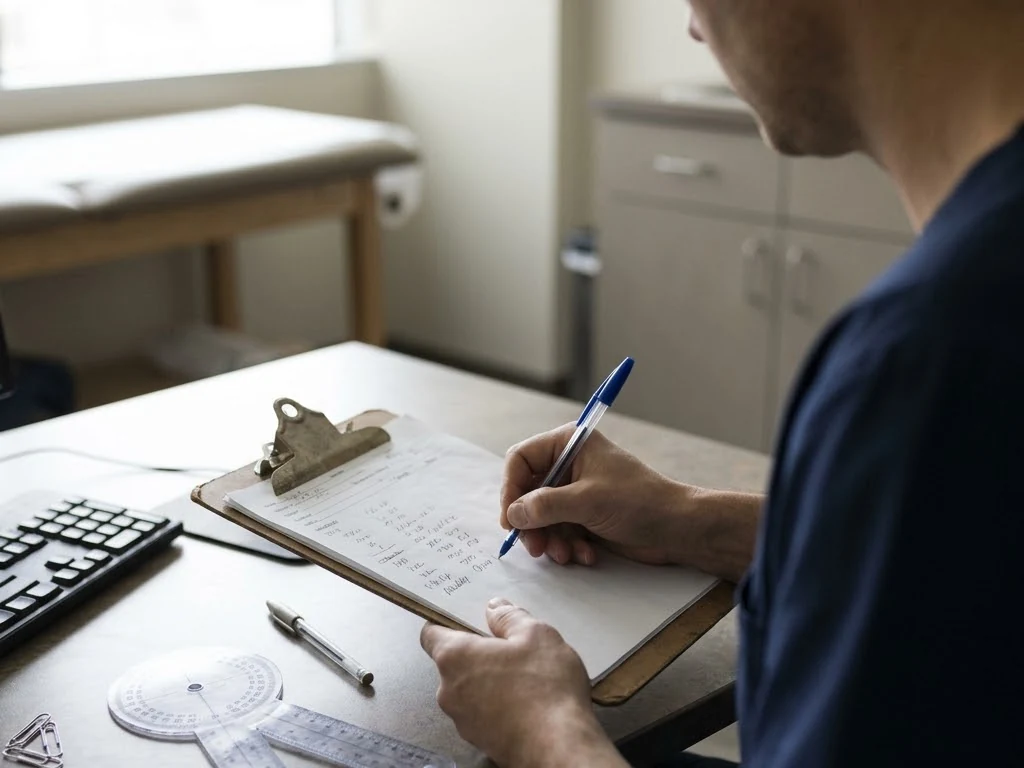 Examination findings recorded so they can be rechecked later