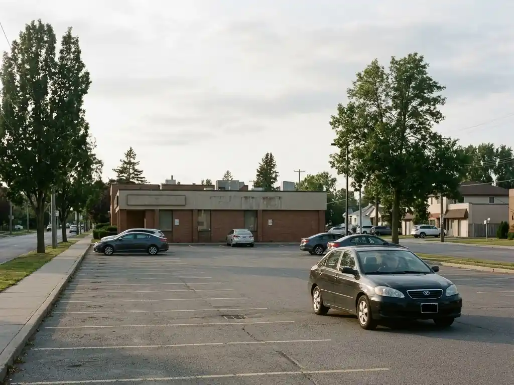 Straightforward parking outside the busiest hours of the day