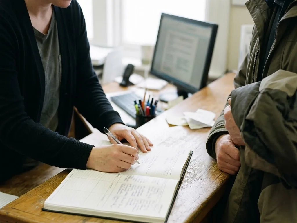 An appointment being booked without any commitment to a course of care